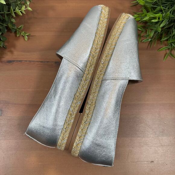 Stuart Weitzman Women's Silver Espadrilles Size 9.5 - Picture 6 of 10